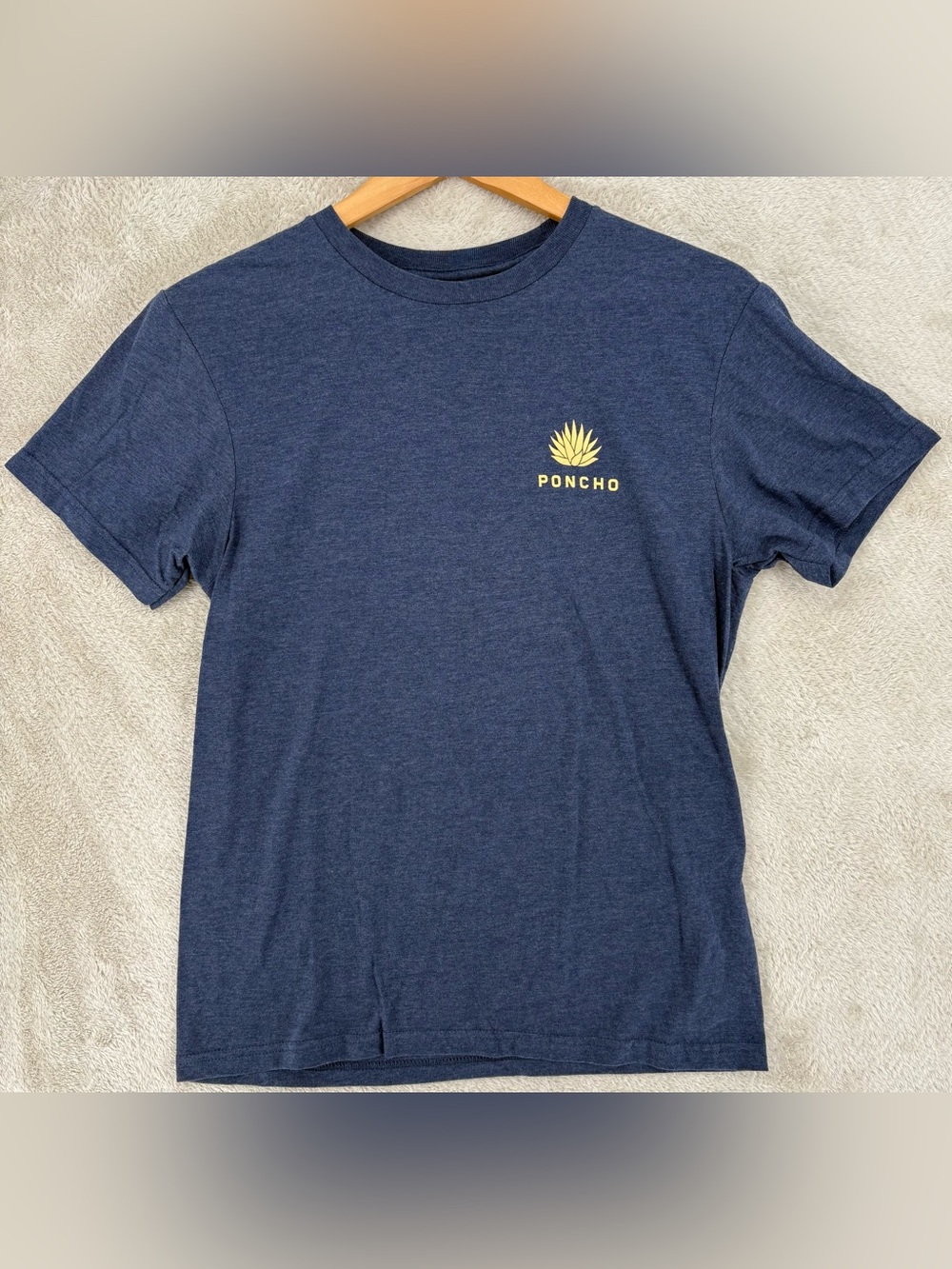 Poncho Outdoors Men’s Blue Performance T-Shirt Outdoor Graphic Tee (S)